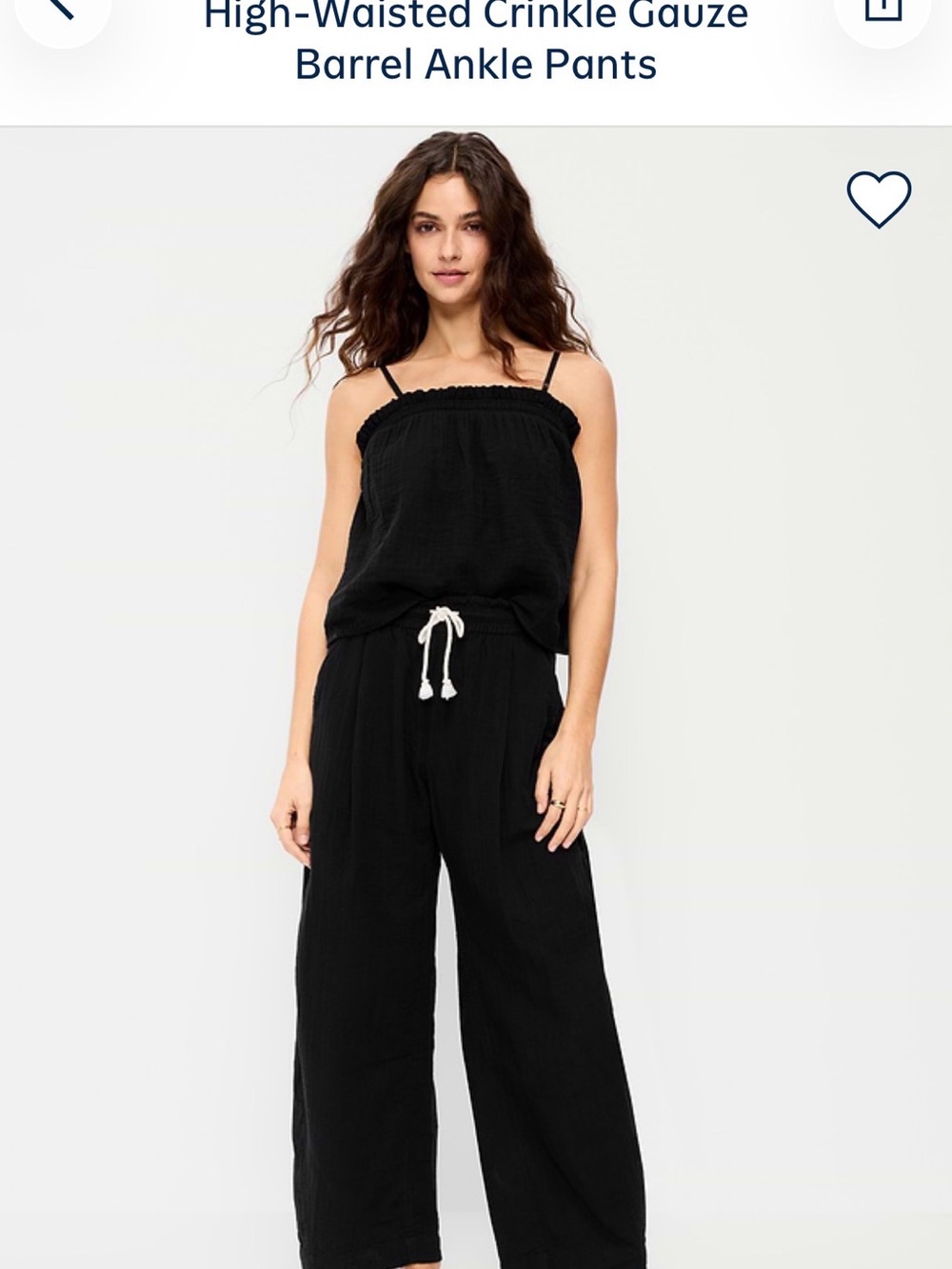 Old Navy High Waisted Gauze Barrel Pants